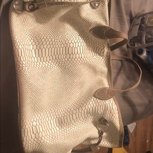 Freebird White Snakeskin Purse